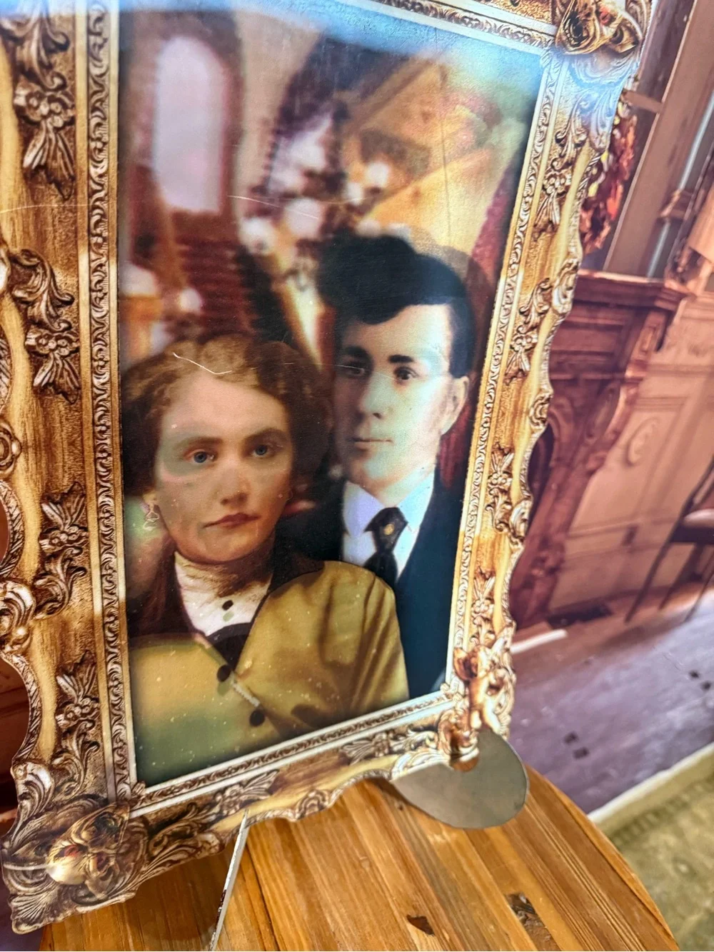 Halloween Lenticular Haunted Portrait Decorative Daux Frame Gothic Haunting